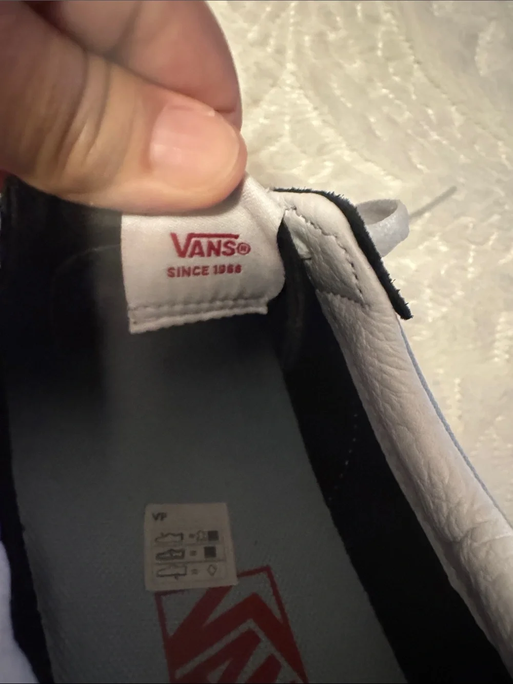 Vans Low-Top Sneakers in Black, Red, and White